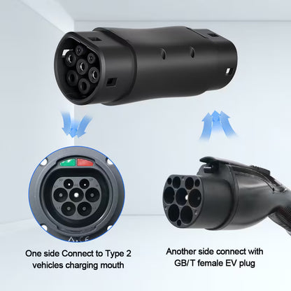 EV Charger Adapter - محول شاحن للسيارات الكهربائية  ( خليجي ) ( GBT to Type 2 )