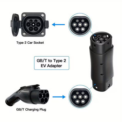 EV Charger Adapter - محول شاحن للسيارات الكهربائية  ( خليجي ) ( GBT to Type 2 )